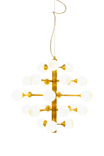 COSMOS ceiling light 24-arm, matt brass / white (Messinki / kulta)
