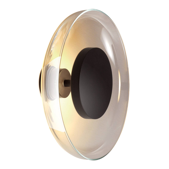MARSET Aura -LED-seinävalo Ø 25 cm, savunharmaa