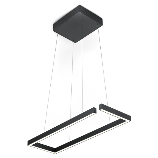 LED-riippuvalo Marisa-60, mattamusta, 60 x 20cm