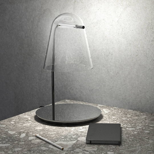 Prandina Sino T3 -LED-pöytälamppu kirkas/musta