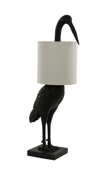 Table lamp 33x30x76,5 cm CRANE matt black+cream (Musta)