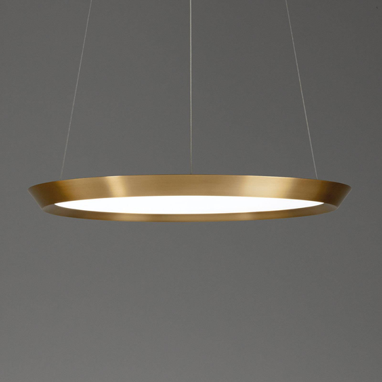 LEDS-C4 Saturn -LED-riippuvalo, messinki, Ø 60 cm