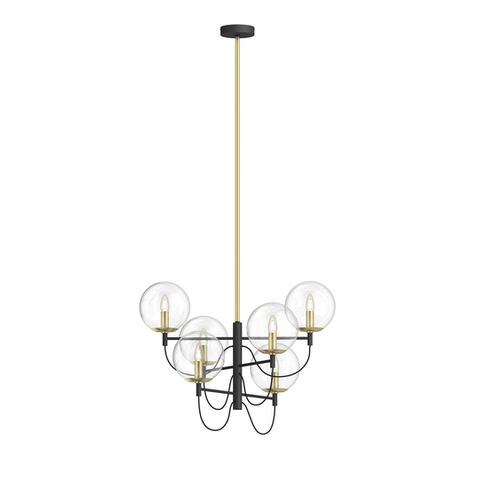 Lucande Sotiana -riippuvalo lasikuulilla, 6-lamp.