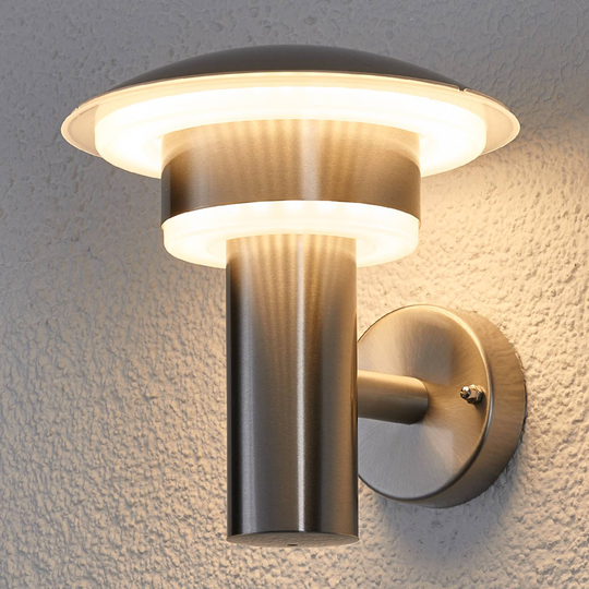 LED-ulkoseinävalaisin Lillie ruostumatonta terästä