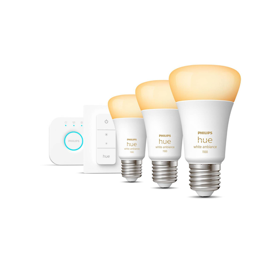 Philips Hue White Ambiance E27 3 kpl Starter-Kit
