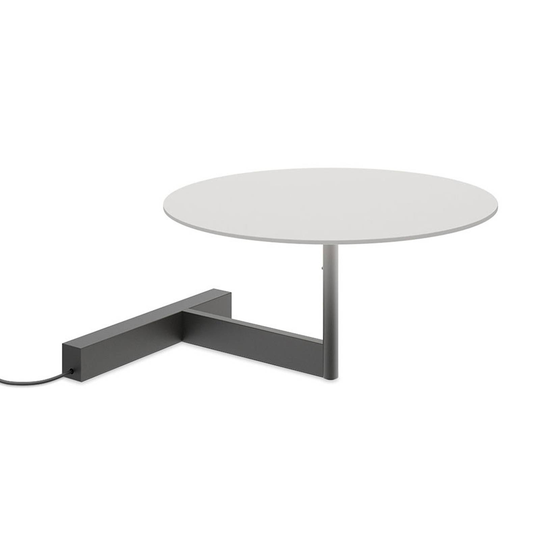 Vibia Flat -LED-pöytälamppu, 16 cm, harmaa L1