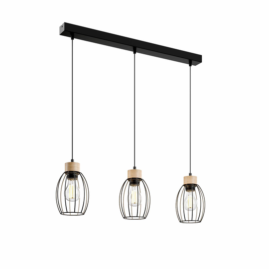 Riippuvalaisin Beeke, 3-lamp., häkkivarjostimet