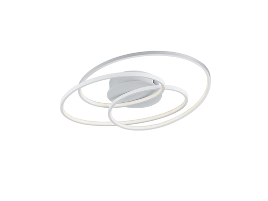 Yellow ceiling lamp 60 cm matt white