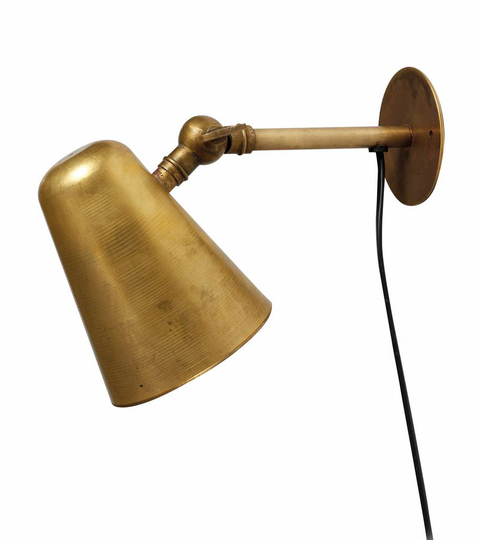 Vägglampa råmässing H. Skjalm P (raaka Brass)