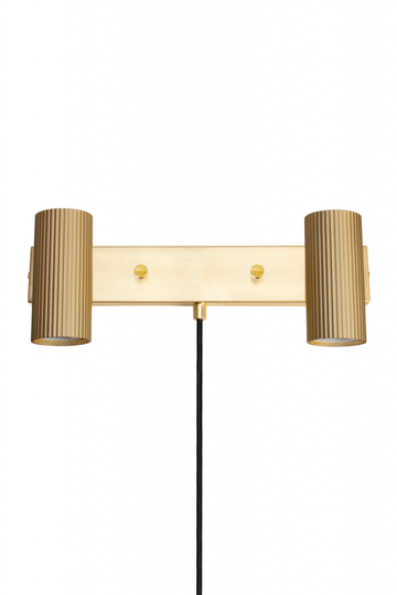 Wall Lamp Hubble 2 Brushed Brass (Harjattua messinkiä)