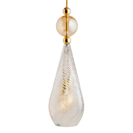 EBB & FLOW Smykke L gold crystal swirl kulta-savu