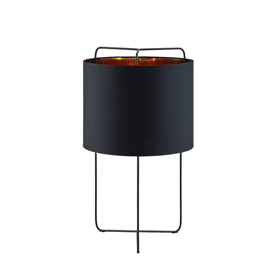Lindby Kesta -pöytävalaisin, musta-kulta, 50 cm