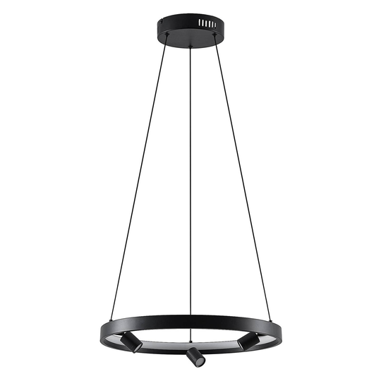 Lucande Paliva -LED-riippuvalaisin, 48 cm, musta