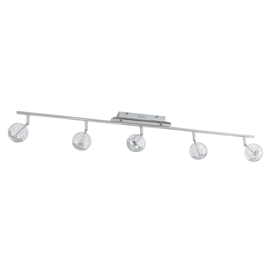 Lucande Kilio-LED-kattokohdevalo, 5 lamppua, kromi