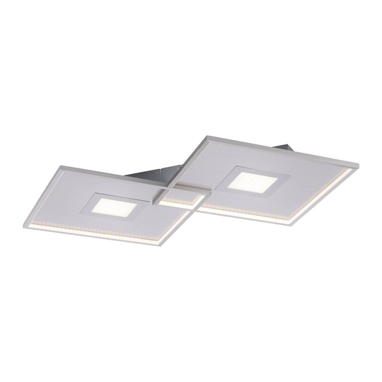 LED-kattovalaisin Amara, kaksi neliötä, hopea