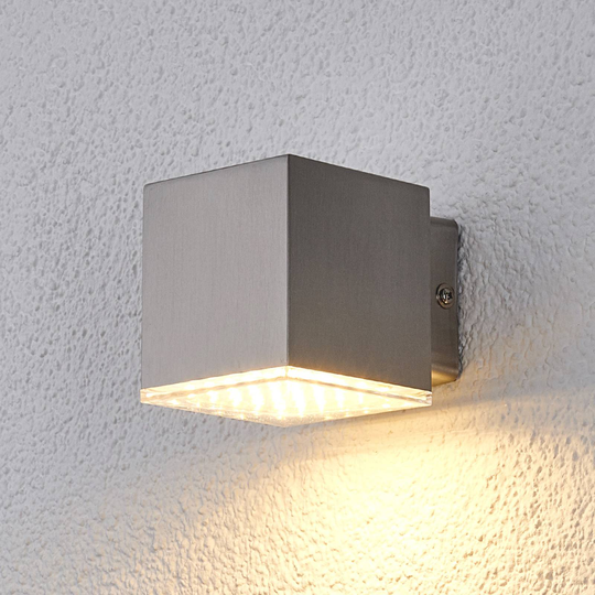 Kompakti LED-ulkoseinävalaisin Lydia, ruostumaton