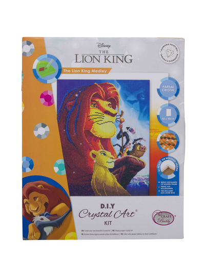 Disney crystal art askartelusetti leijonakuninkaan ystävät, 40 x 50 cm