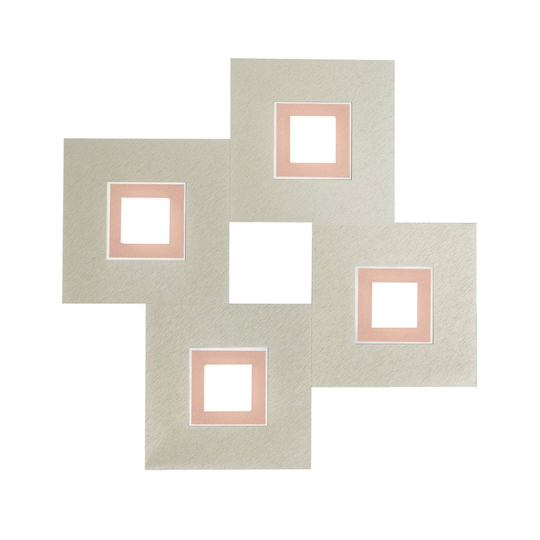 GROSSMANN Karree 4 valoa 50x50cm helmiäinen kupari