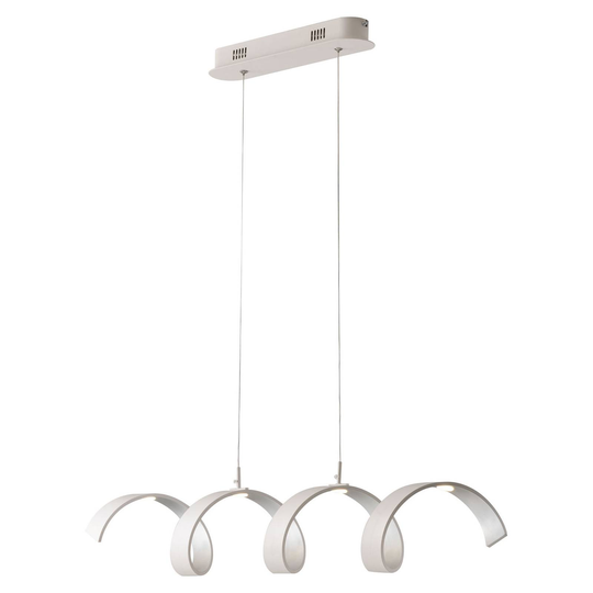 LED-riippuvalaisin Helix, valkoinen-hopea, 80cm