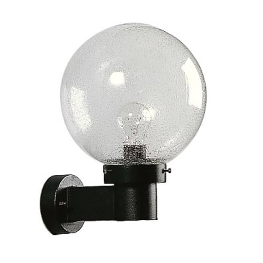 Pallomainen seinävalaisin ulos, musta