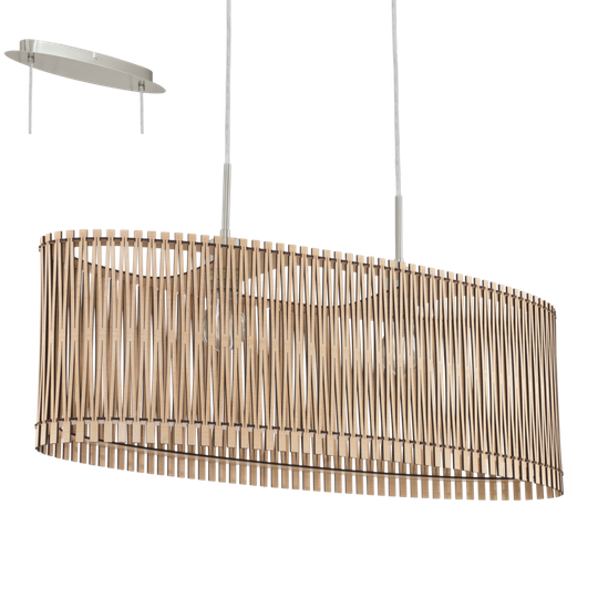 Sendero ceiling light oval 77,5cm (puu)