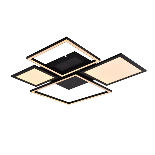 Lucande Narumi -lED-kattovalo CCT, 75 cm, musta