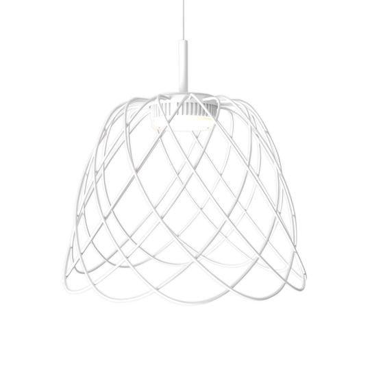 Nefer-LED-riippuvalo, IP44, Ø43cm, hiekanvalkoinen