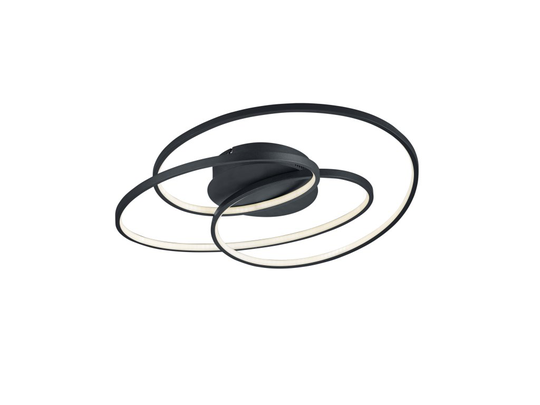 Yellow ceiling lamp 60 cm matt black (Musta)