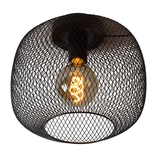 Mesh-kattovalo pyöreä Ø 30 cm, musta
