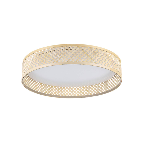 Luppineria-LED-kattovalaisin bambupunosta, Ø 38cm