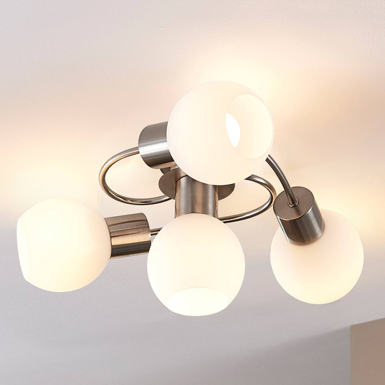 LED-kattovalaisin Ciala, 4-lamppuinen, nikkeli