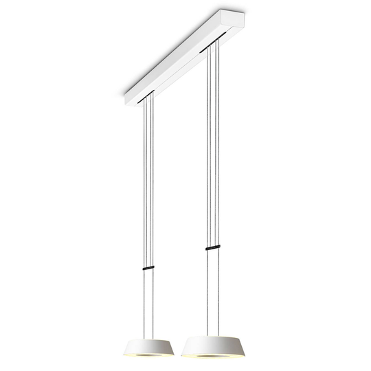 OLIGO Glance LED-riippuvalo, 2 lamp., valkoinen