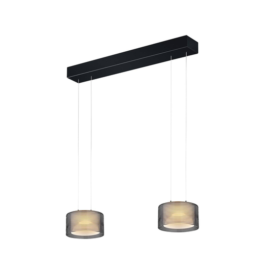 BANKAMP Grand Groove-LED-riippuvalaisin, 2 lamppua