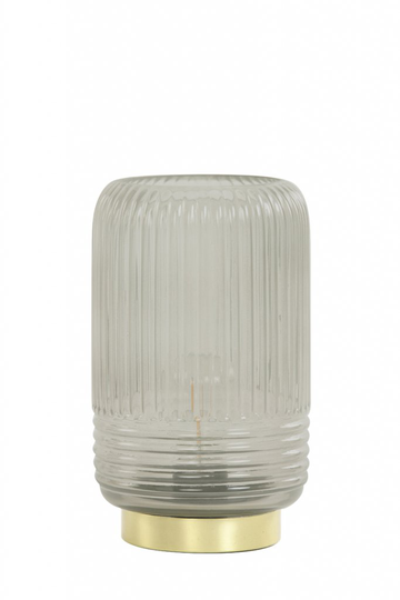 Table lamp LED Ø12x20,5 cm LIPA glass warm grey (harmaa)