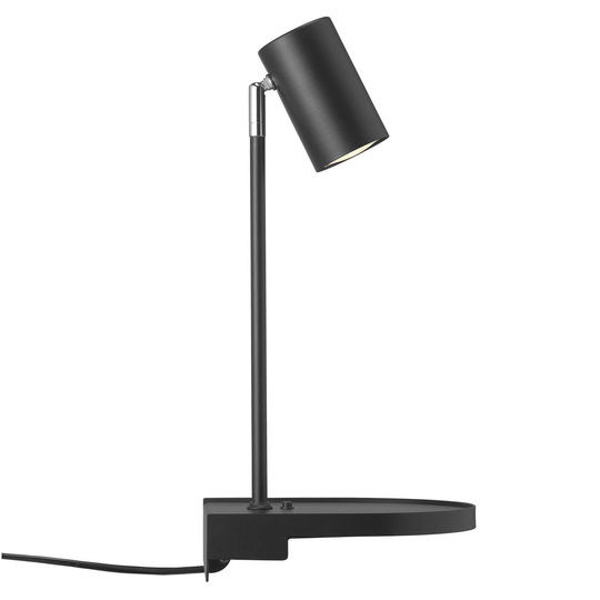 Seinävalo Cody hyllytasolla, USB-liitäntä, musta