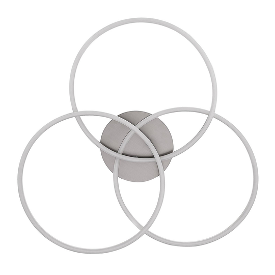 Lucande Lucardis-LED-kattovalo, 3 lamppua pyöreä