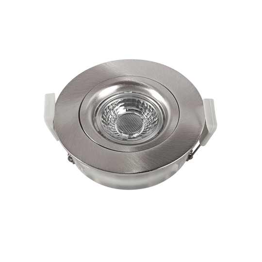 LED-kattouppovalaisin DL6809, pyöreä, nikkeli