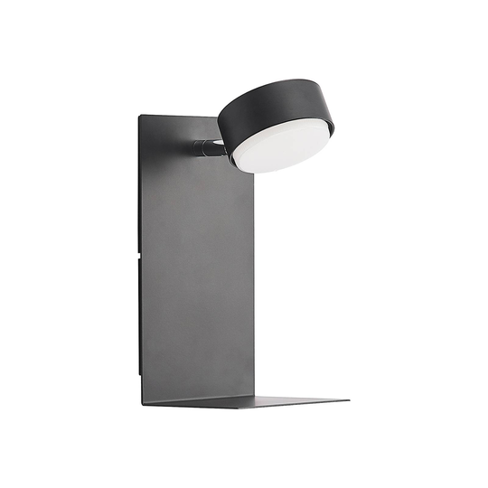Lindby Kaylou -LED-seinävalo, USB, taso, musta
