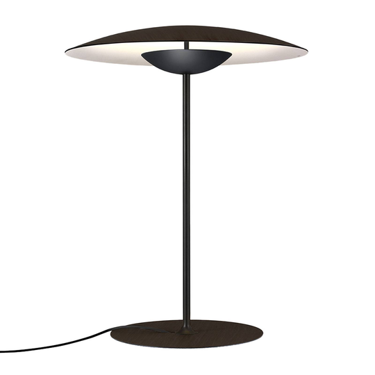MARSET Ginger M -LED-pöytälamppu Ø42cm wenge/valk.