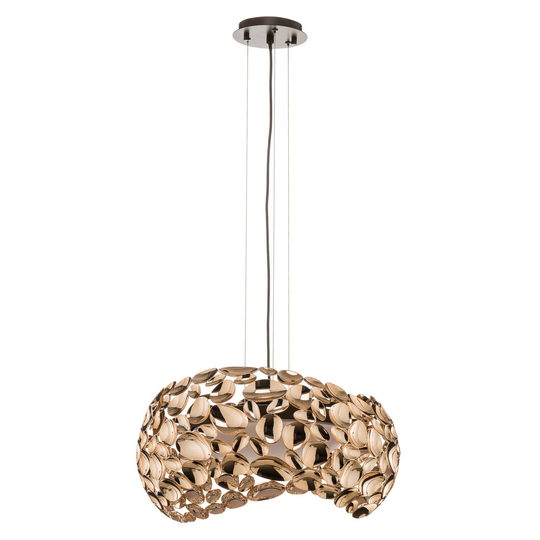 LED-riippuvalaisin Narisa Ø 46cm ruusukulta/ruskea