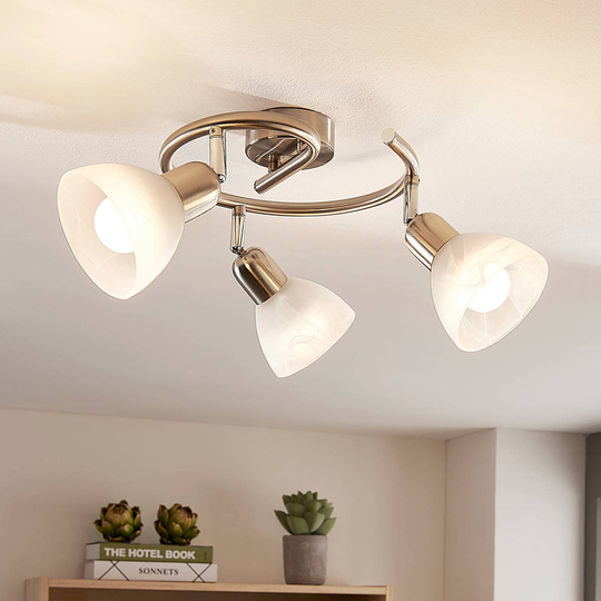 LED-spottiplafondi Paulina, valkoiset lasit