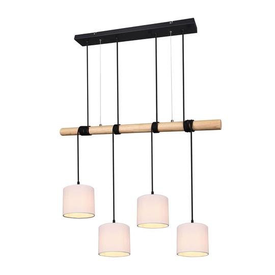 Riippuvalaisin Odin, tekstiilivarjostin, 4-lamp.