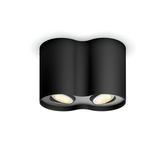 Philips Hue White Ambiance Pillar 2-lampp. musta