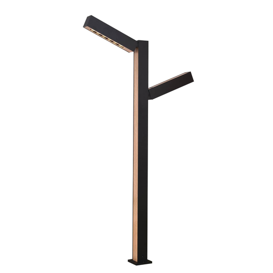 Lucande Taskalin-LED-pylväsvalo 2-lamppuinen, 90cm