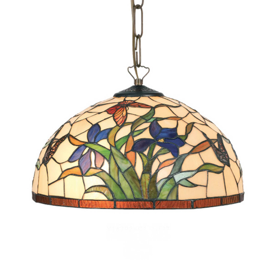 Tiffany-tyylinen Elanda-riippuvalaisin, 1-lamp.