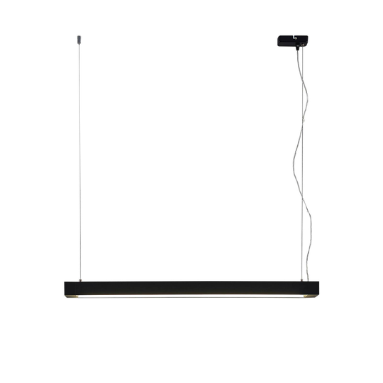 Arcchio Cuna -LED-riippuvalo, musta, kulmikas 92cm