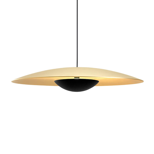 MARSET Ginger-LED-riippuvalo, Triac Ø32cm messinki
