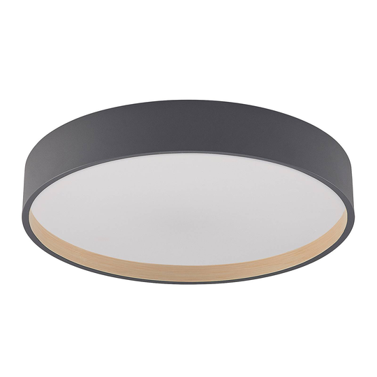 Lindby Todor -LED-kattovalaisin CCT, harmaa, 50 cm