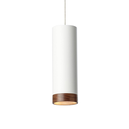 LED-riippuvalaisin PHEB, valkoinen/pähkinäpuu