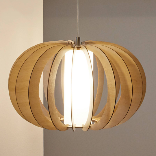 Ruskea puinen riippuvalaisin Stellato, 50 cm
